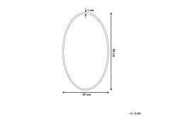 Aamya Speil Oval 83x57 cm