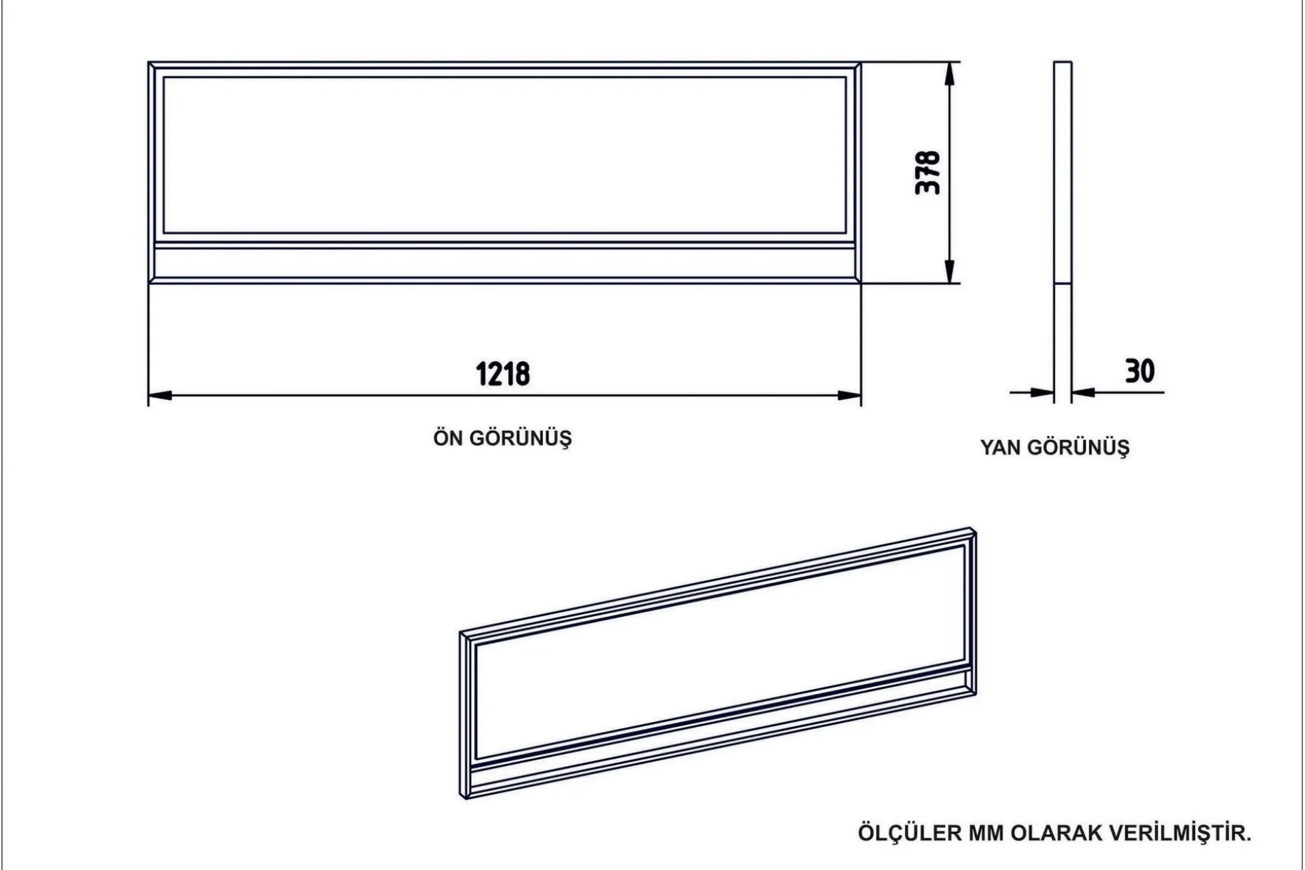 Abla Speil 122 cm