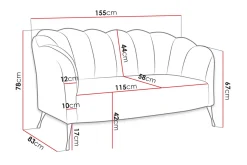 Adrial 2-seters Sofa