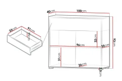 Agawal Kommode 100 cm