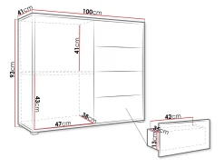 Agawal Kommode 100 cm
