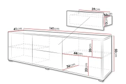 Agawal TV-benk 141 cm