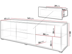 Agawal TV-benk 141 cm