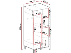 Aggarwal Garderobeskap 90 cm