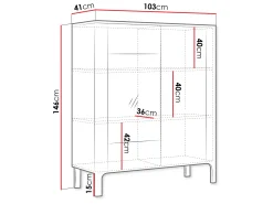 Aggarwal Vitrineskap 103 cm