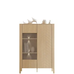 Aggarwal Vitrineskap 103 cm med Belysning