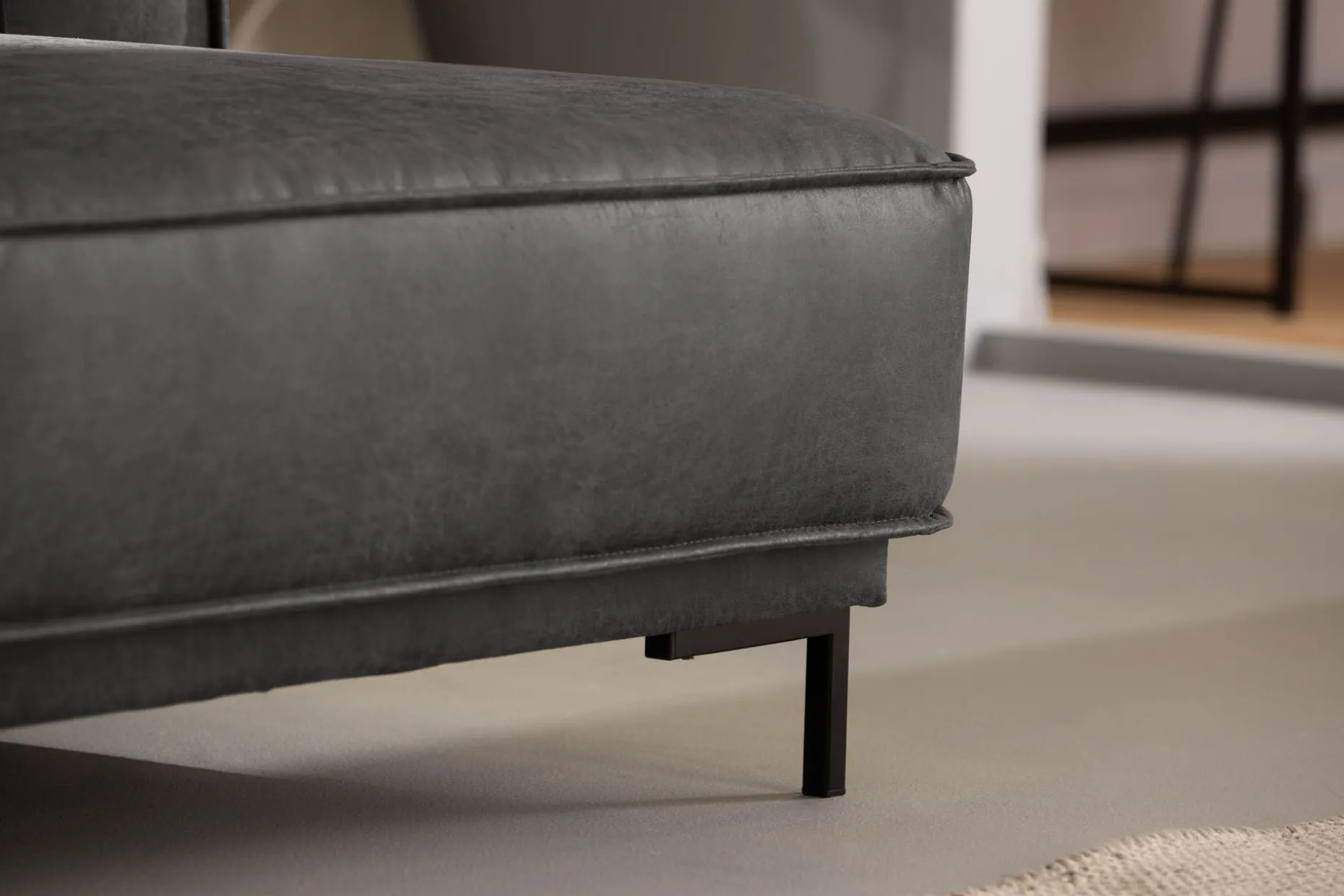 Akron 2-seter Sofa med Divan Høyre Bonded Lær