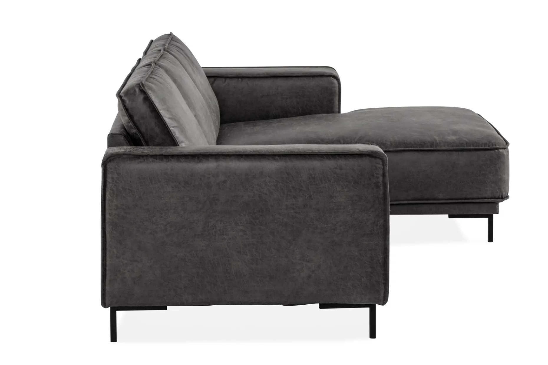 Akron 2-seter Sofa med Divan Høyre Bonded Lær
