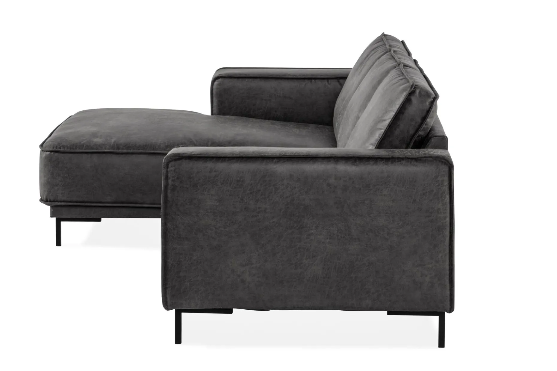Akron 2-seter Sofa med Divan Venstre Bonded Lær