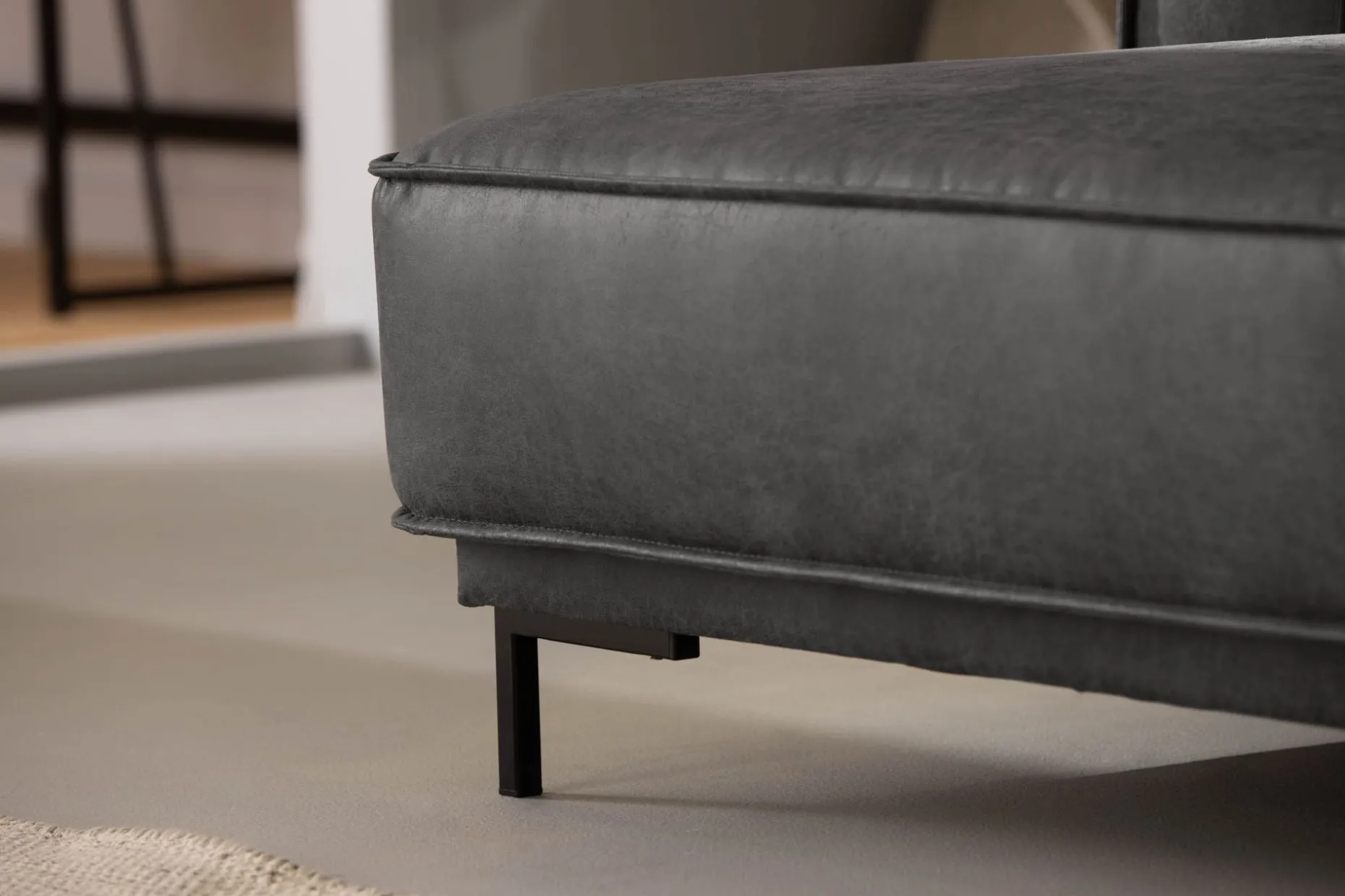Akron 2-seter Sofa med Divan Venstre Bonded Lær