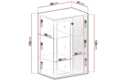 Aldbrough Vitrineskap 40,6x131,9x86,4 cm