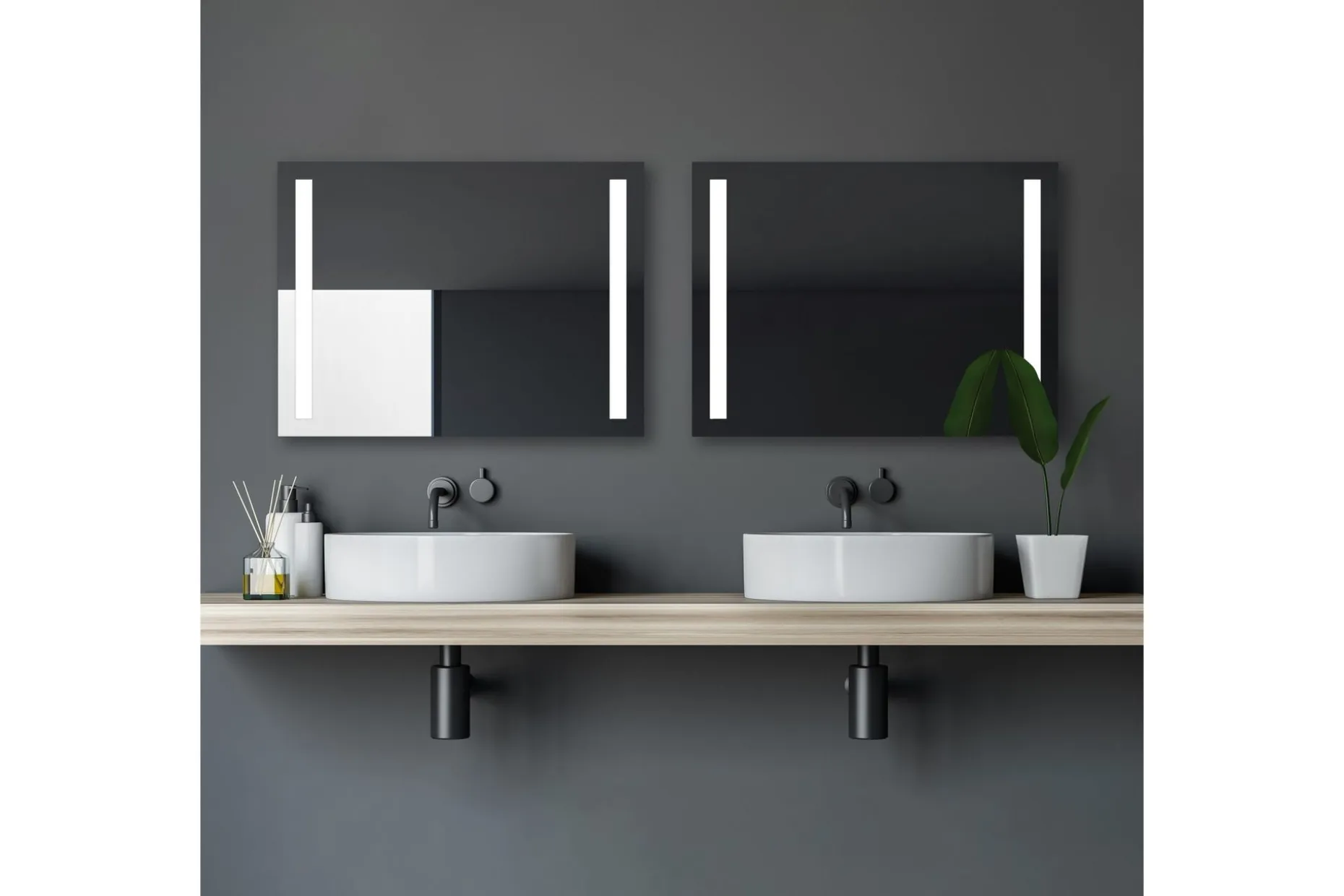 Allejaure Baderomsspeil 60 cm LED-Lys