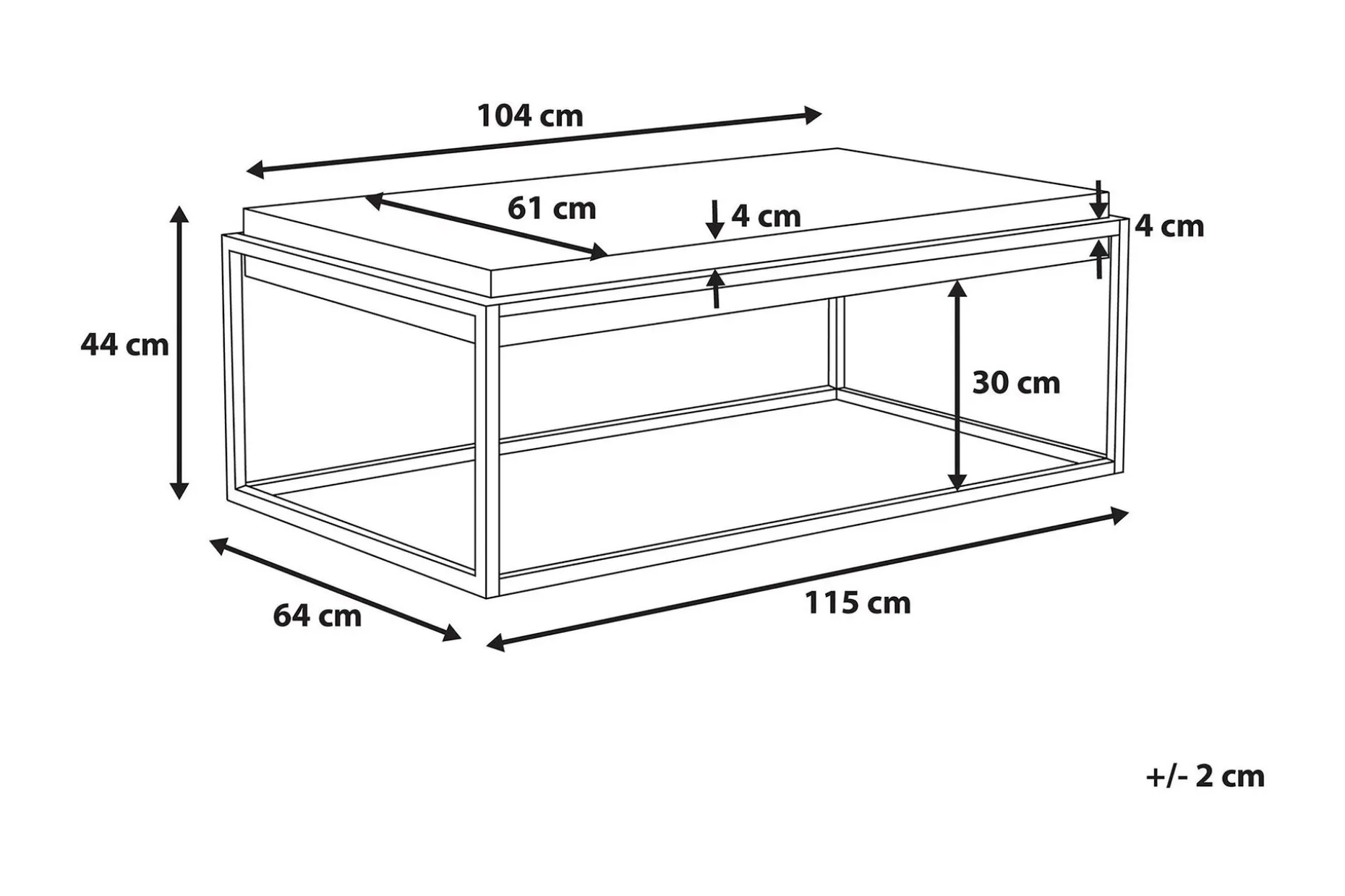Altos Sofabord 64 cm