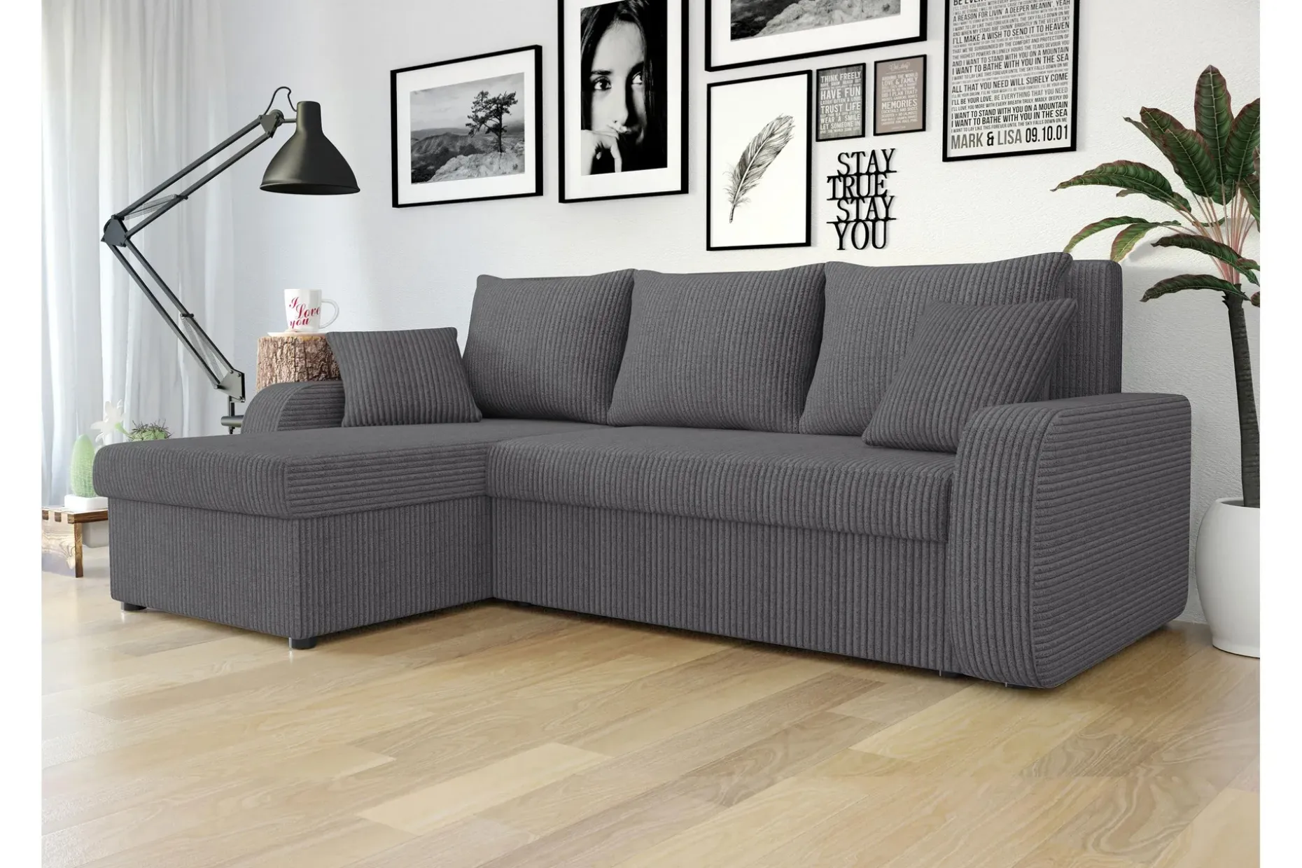 Alvared Sofa med Sjeselong 3-seter
