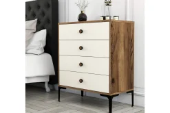 Ameias Kommode 76x90,7 cm Brun/Beige