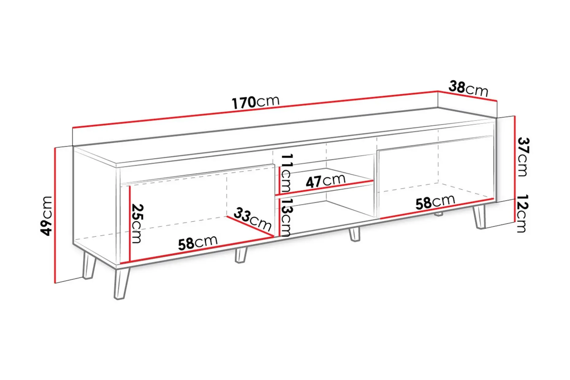 Amshyttan Tv-benk 170 cm