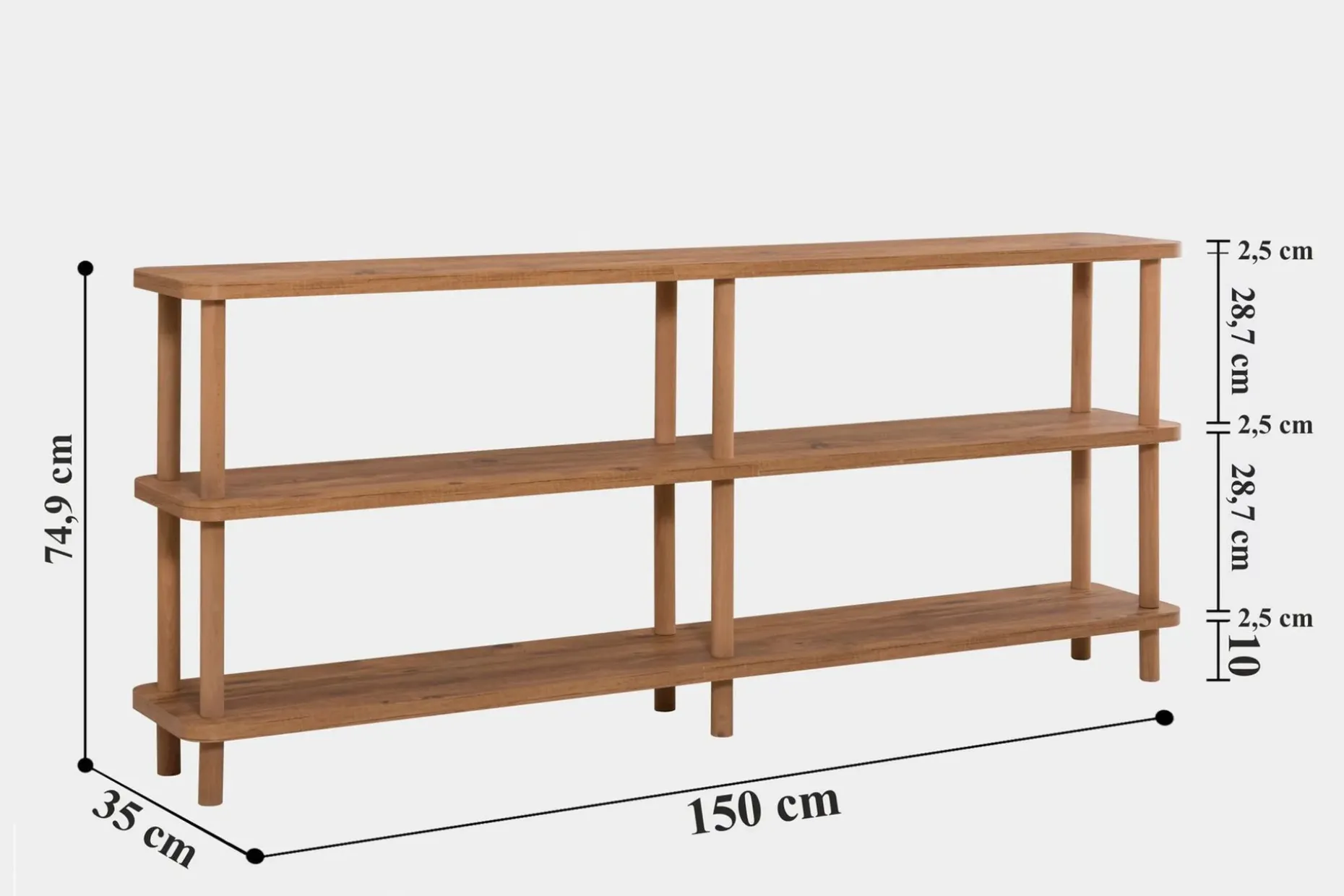 Andifli Bokhylle 150x74,9 cm