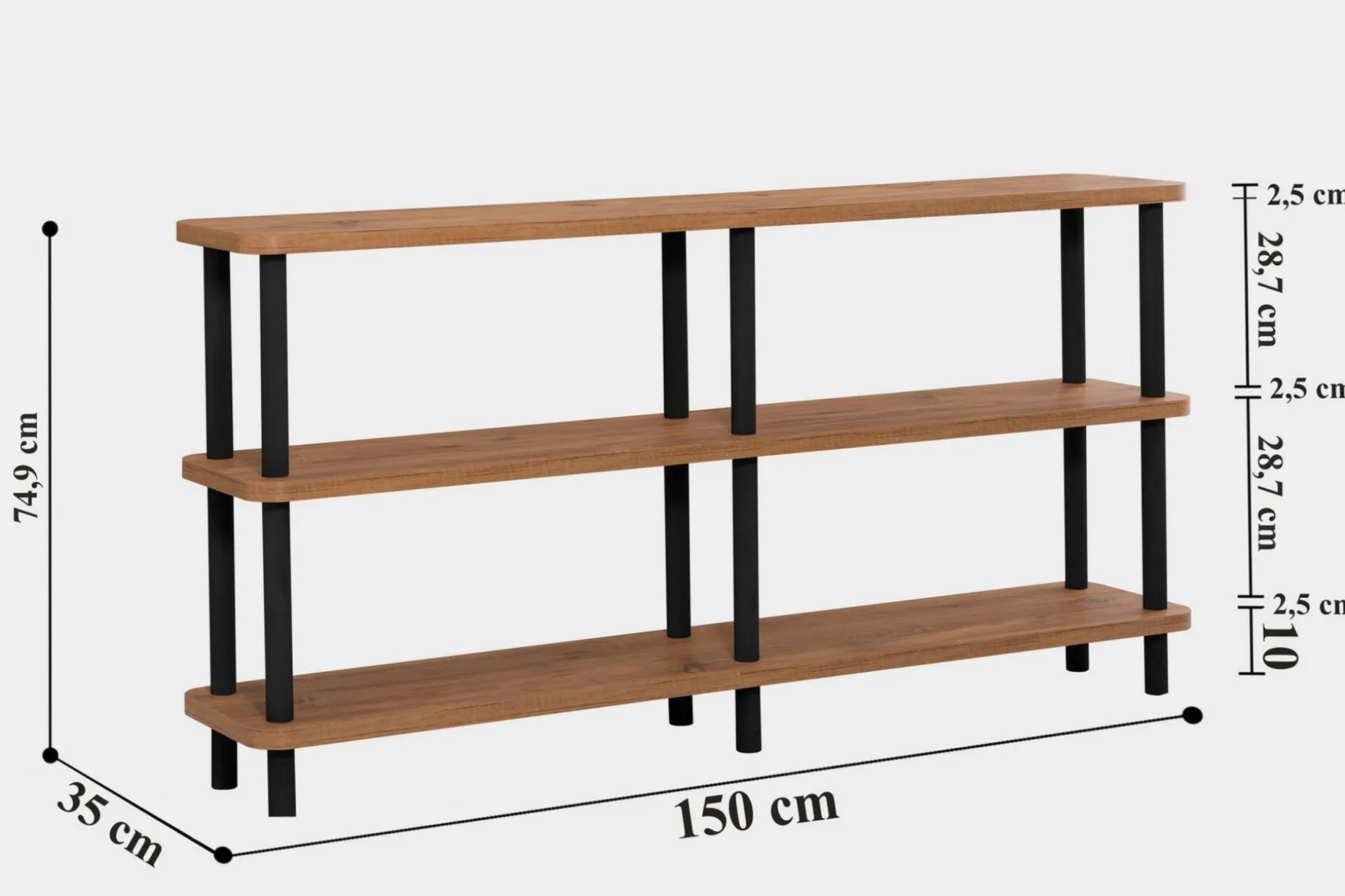 Andifli Bokhylle 150x74,9 cm