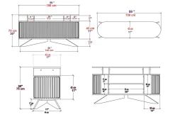 Andifli Sideboard 43x75x150 cm