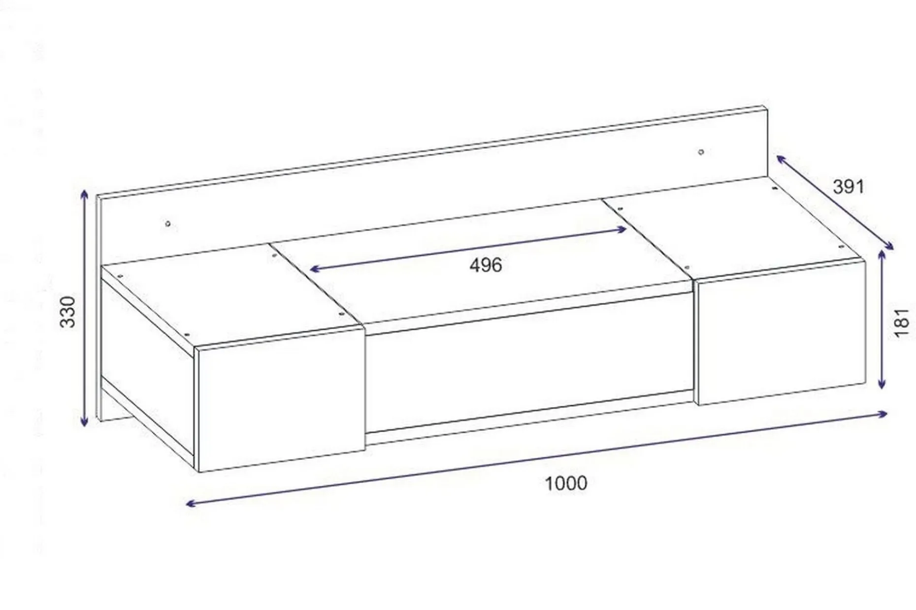 Andifli Sminkbord 100 cm