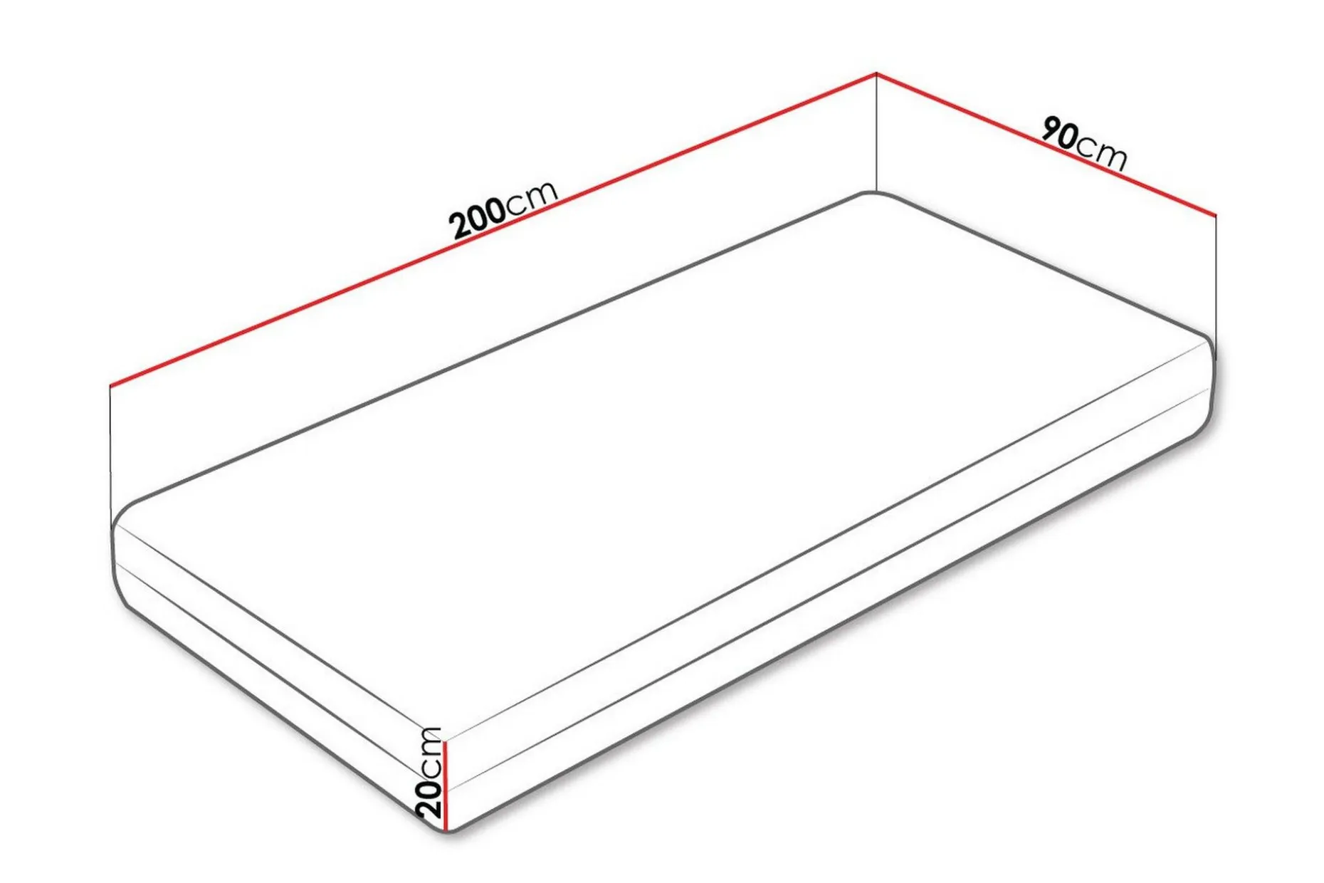 Arigna Fjærmadrass 90x200 cm