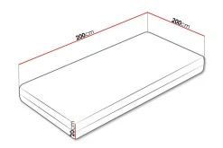 Arigna Fjærmadrass 200x200 cm