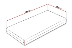 Arigna Fjærmadrass 200x200 cm