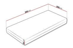 Arigna Fjærmadrass 200x200 cm