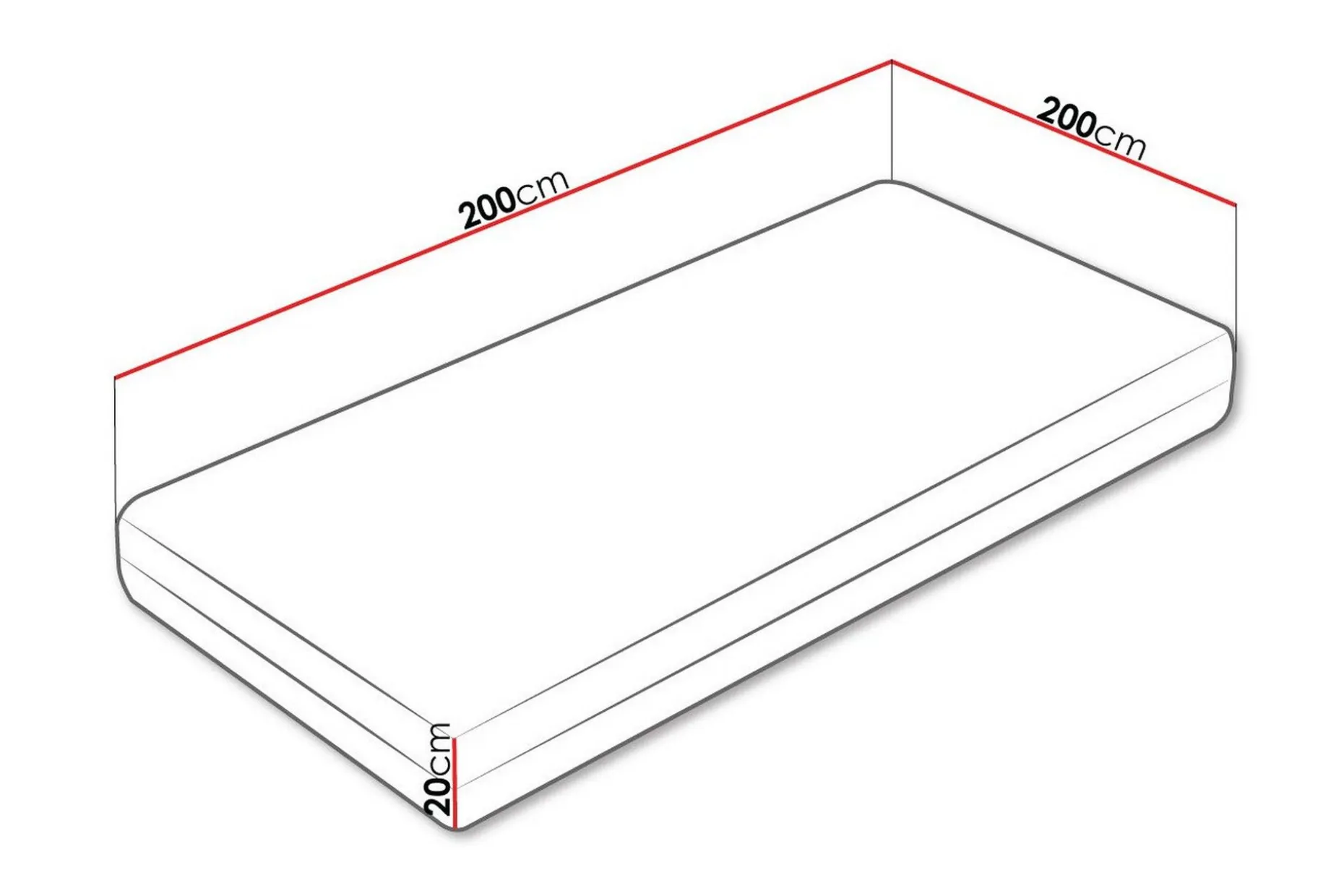 Arigna Fjærmadrass 200x200 cm