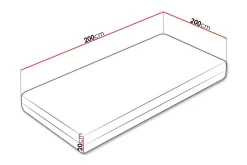 Arigna Fjærmadrass 200x200 cm