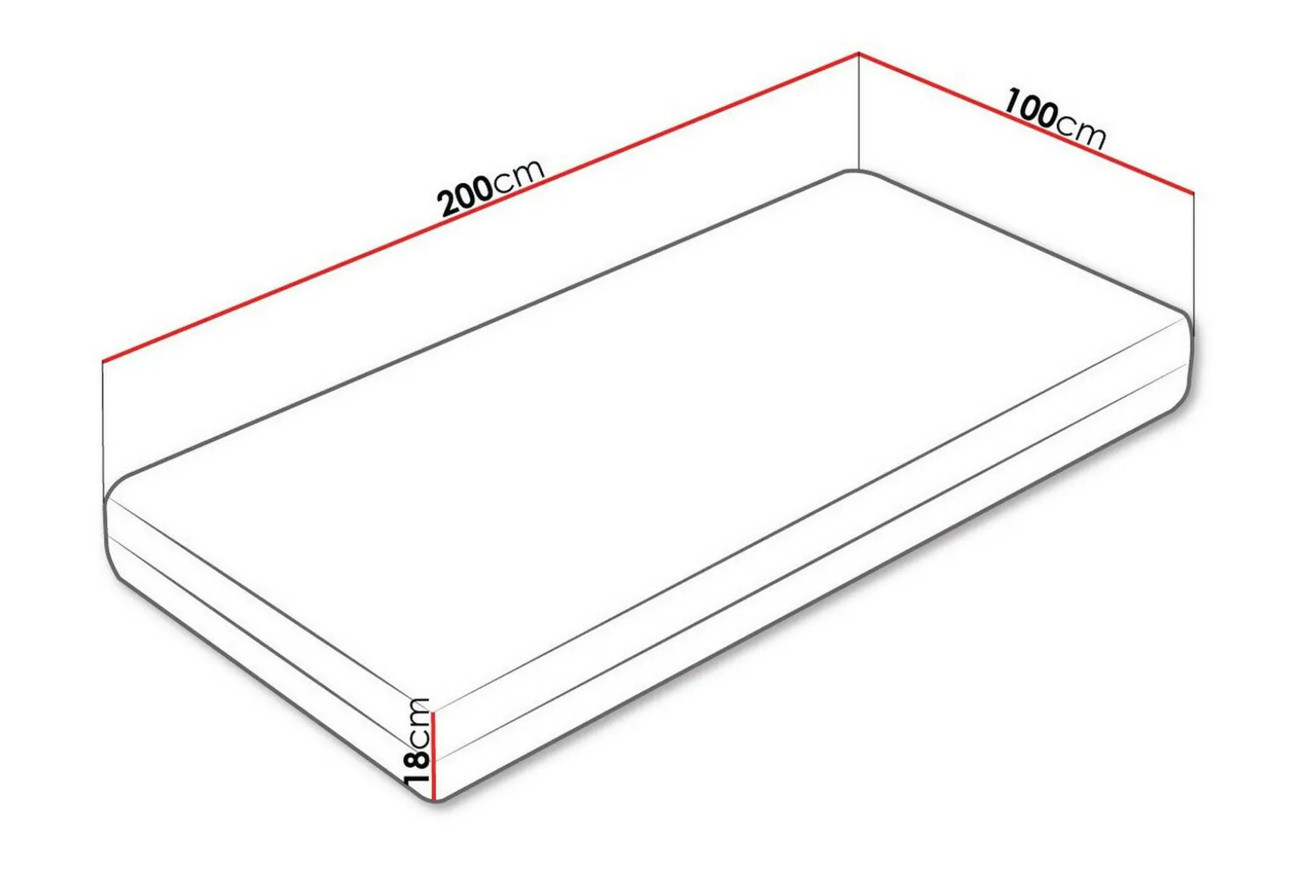 Arigna Skummadrass 100x200 cm