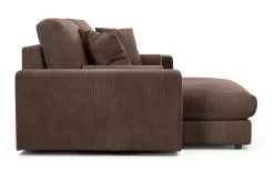 Arken Lyx 6-seter Vendbar L-formet Dyp Divansofa i stoff