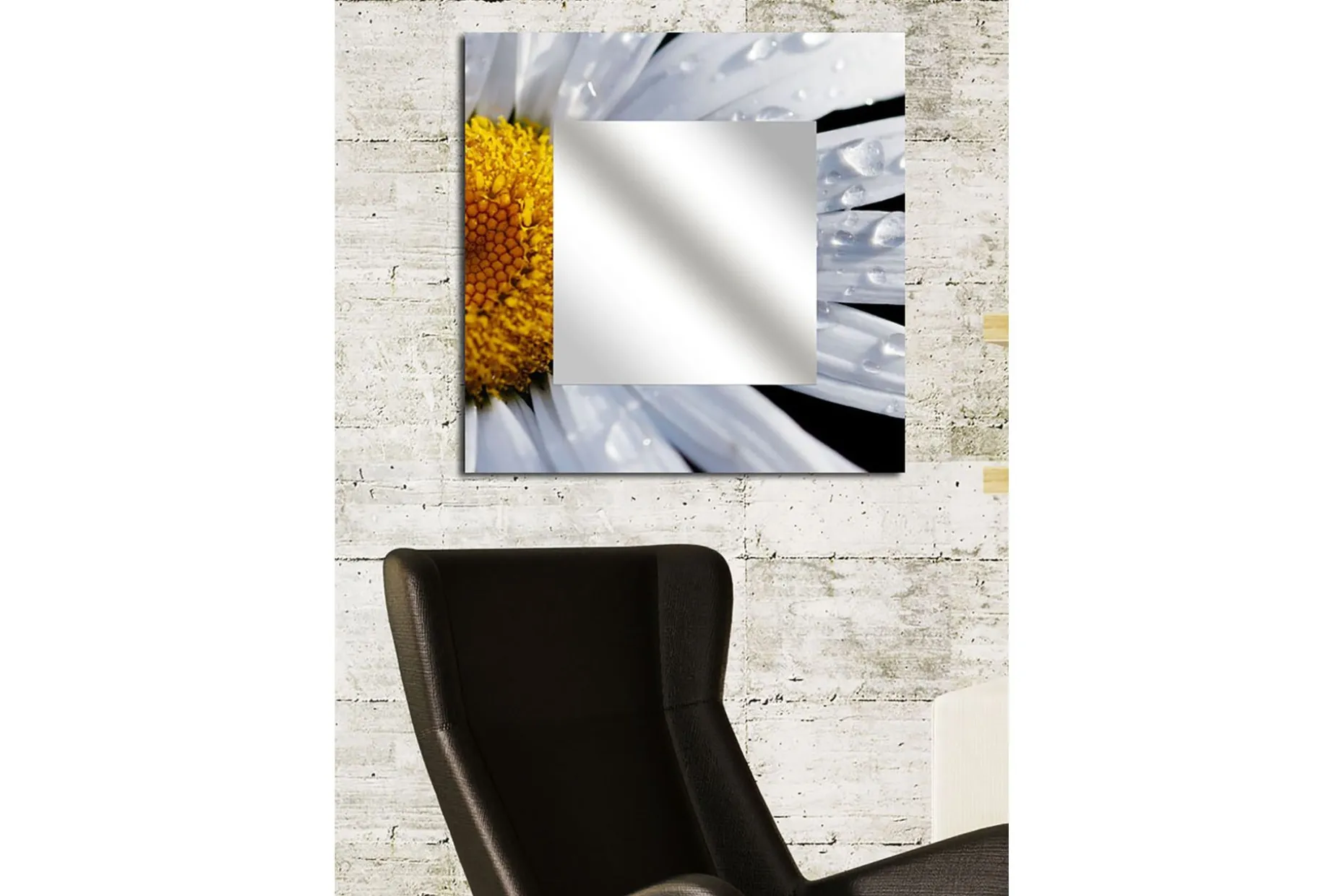 Armavir Dekorasjonsspeil 50x50 cm Blomster