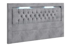 Arona Sengegavl 160 cm med Belysning Fløyel