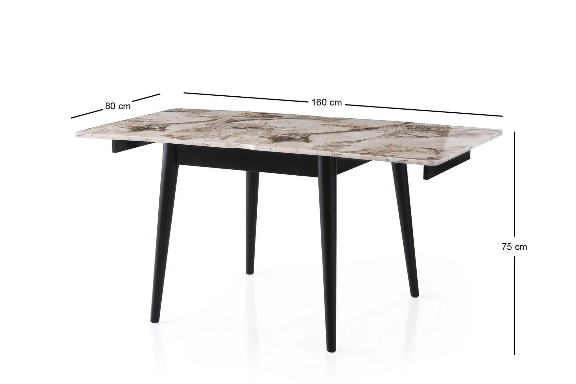 Asillo Spisebord 80 cm Kvadratisk