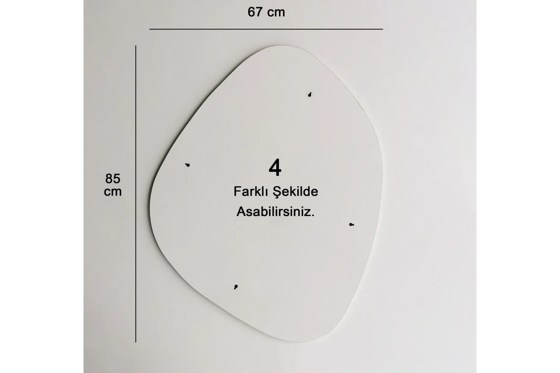 Asymmetrisk Speil Svart