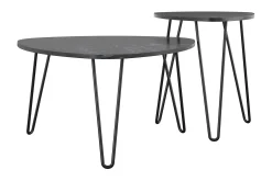 AtHena Settbord Svart/Marmormønster