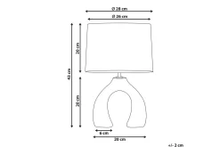 Avsaki Bordlampe 43 cm E27