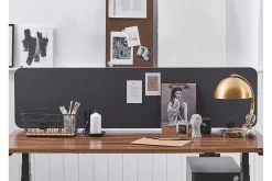 Avskjerming for Skrivebord 160x40 cm grå WALLY