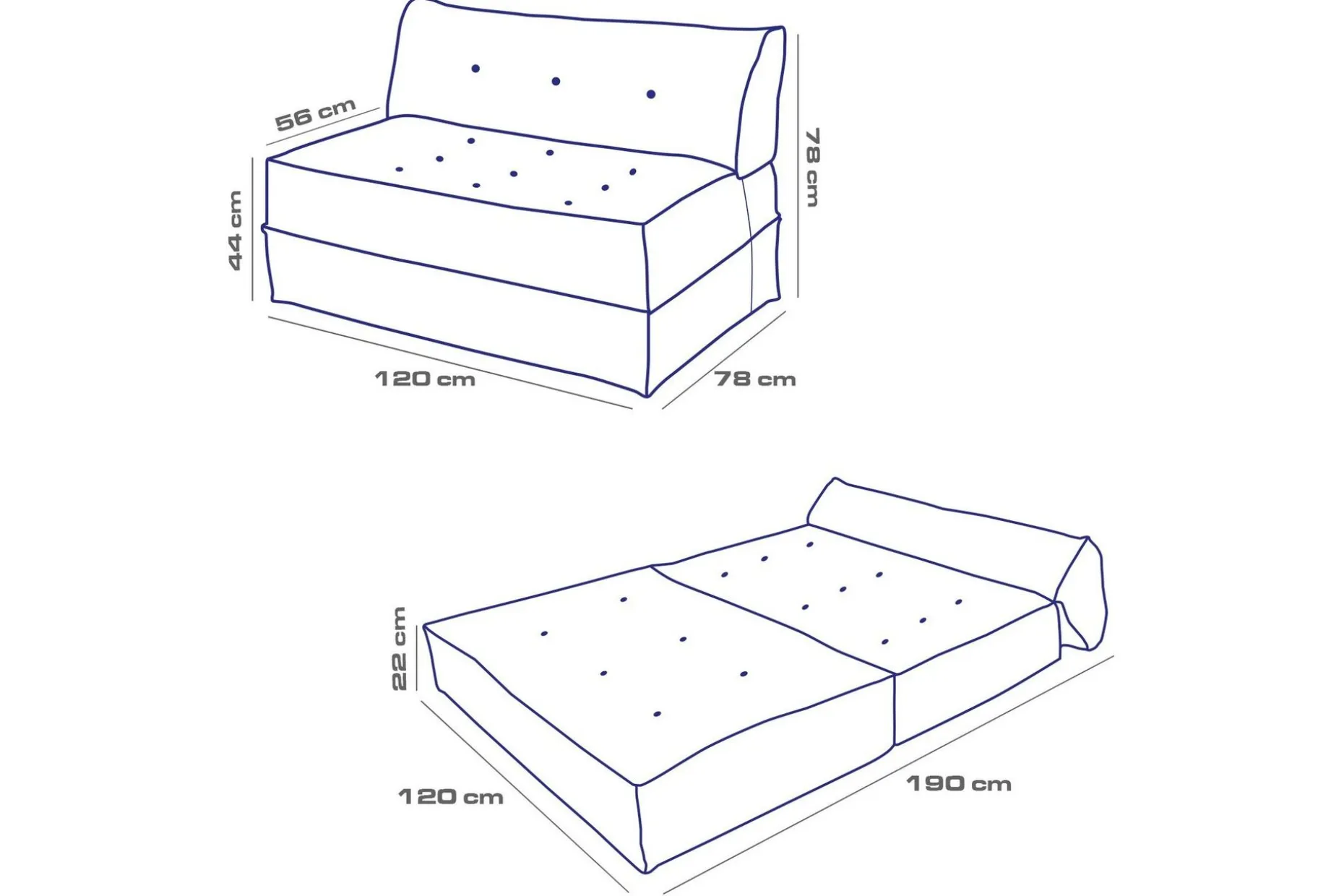 Avy 2-seters Sovesofa