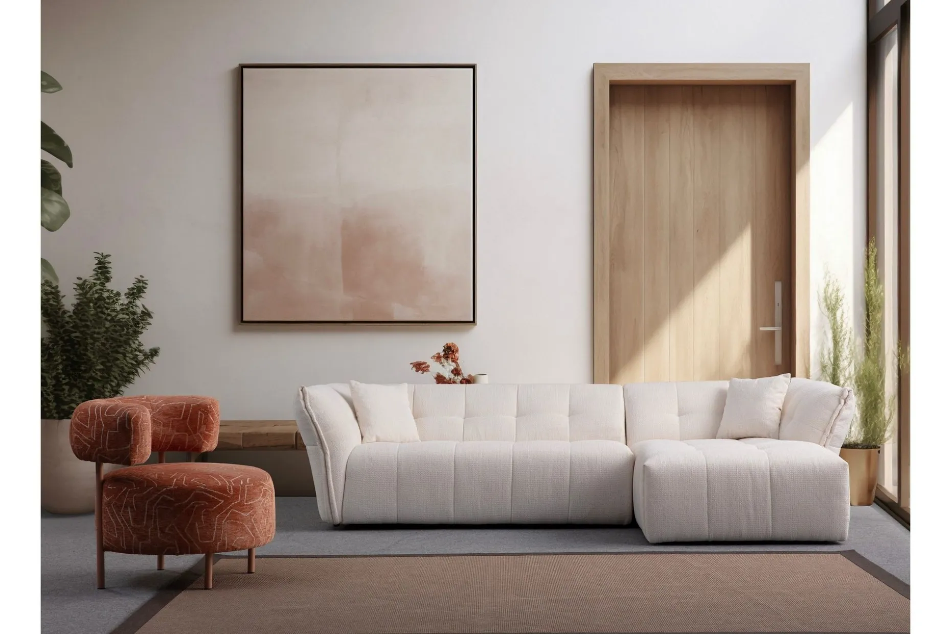 Azzo 4-seters Sofa med Divan