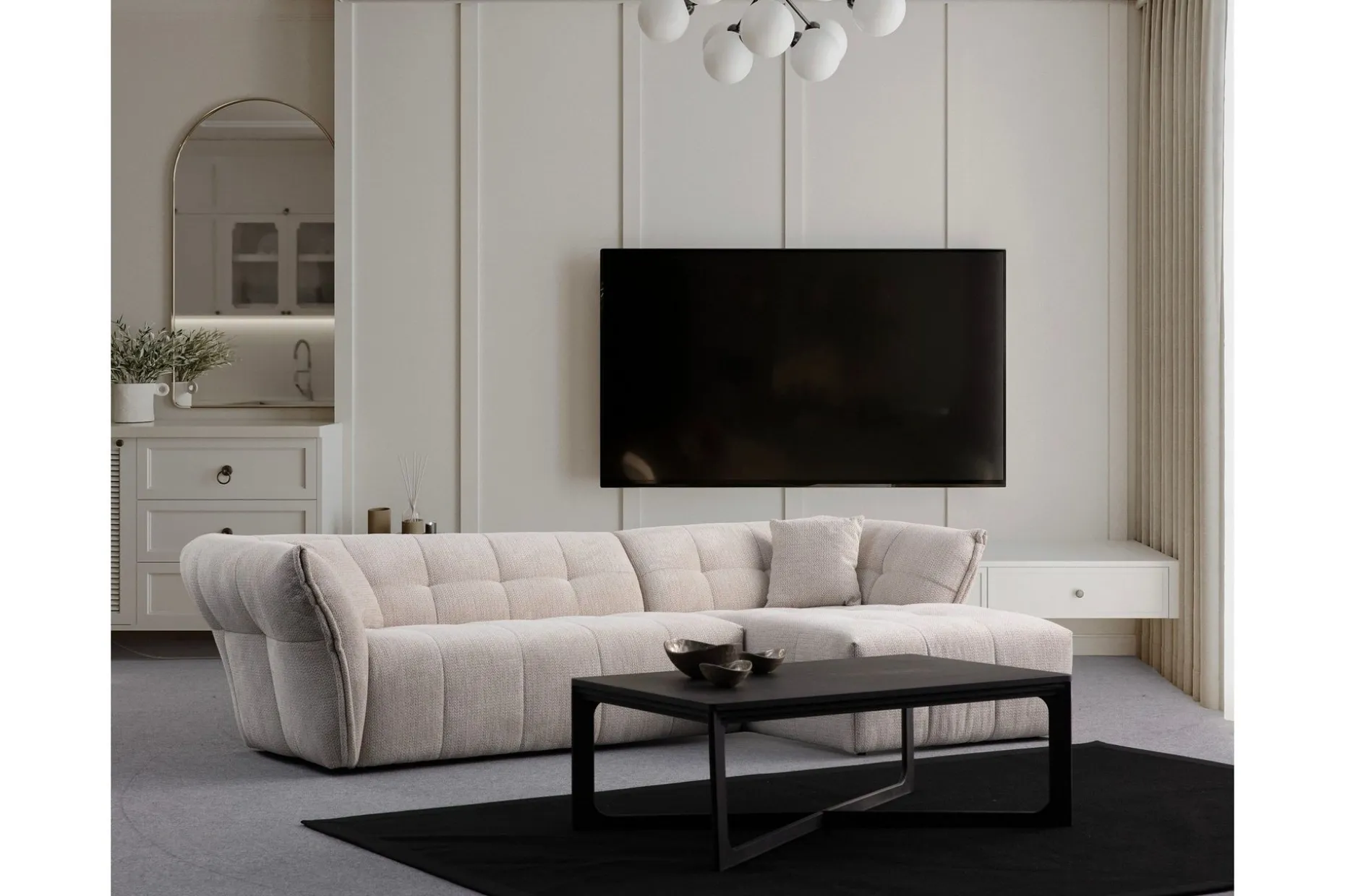 Azzo 4-seters Sofa med Divan