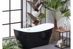 Badekar frittstående 180 cm svart ANTIGUA