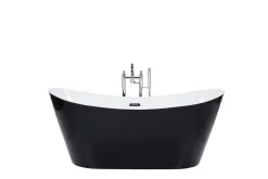 Badekar frittstående 180 cm svart ANTIGUA
