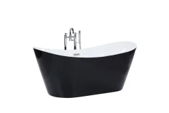Badekar frittstående 180 cm svart ANTIGUA