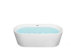 Badekar Frittstående med LED 170 cm Hvit HAVANA