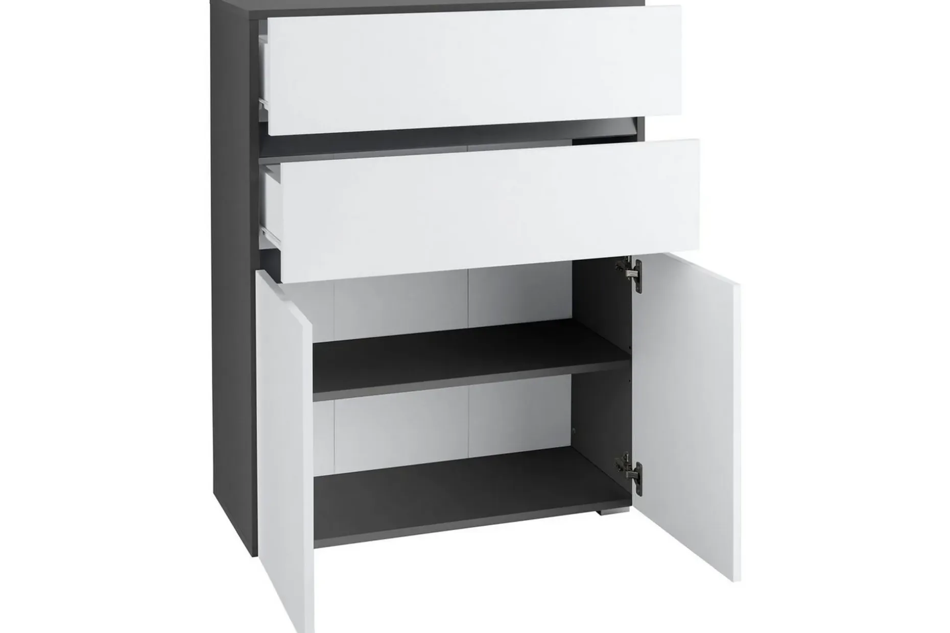 Baderomsskap Wisla 76x35x98 cm, Antrasitt/Hvit