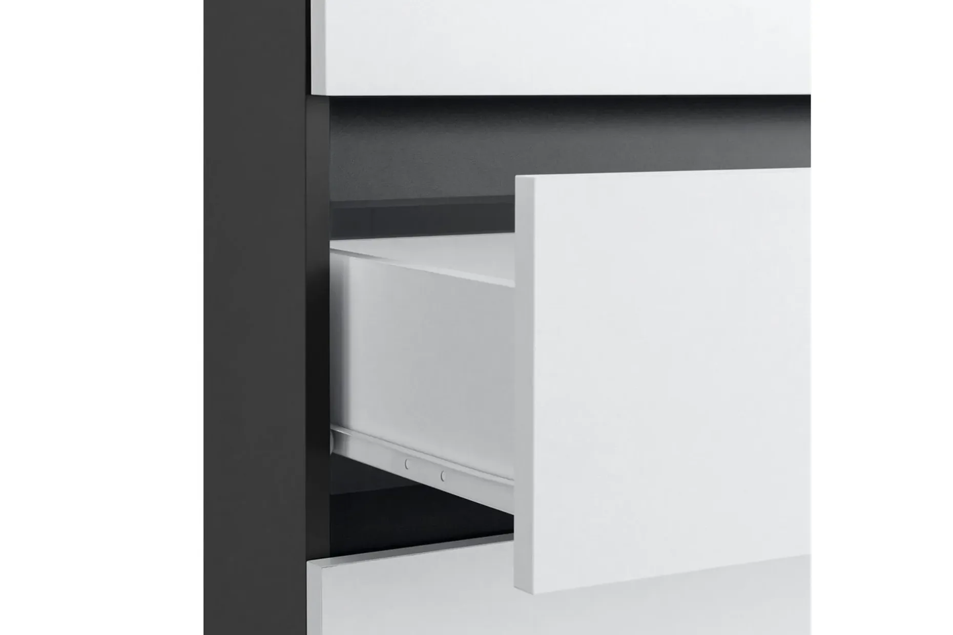 Baderomsskap Wisla 76x35x98 cm, Antrasitt/Hvit