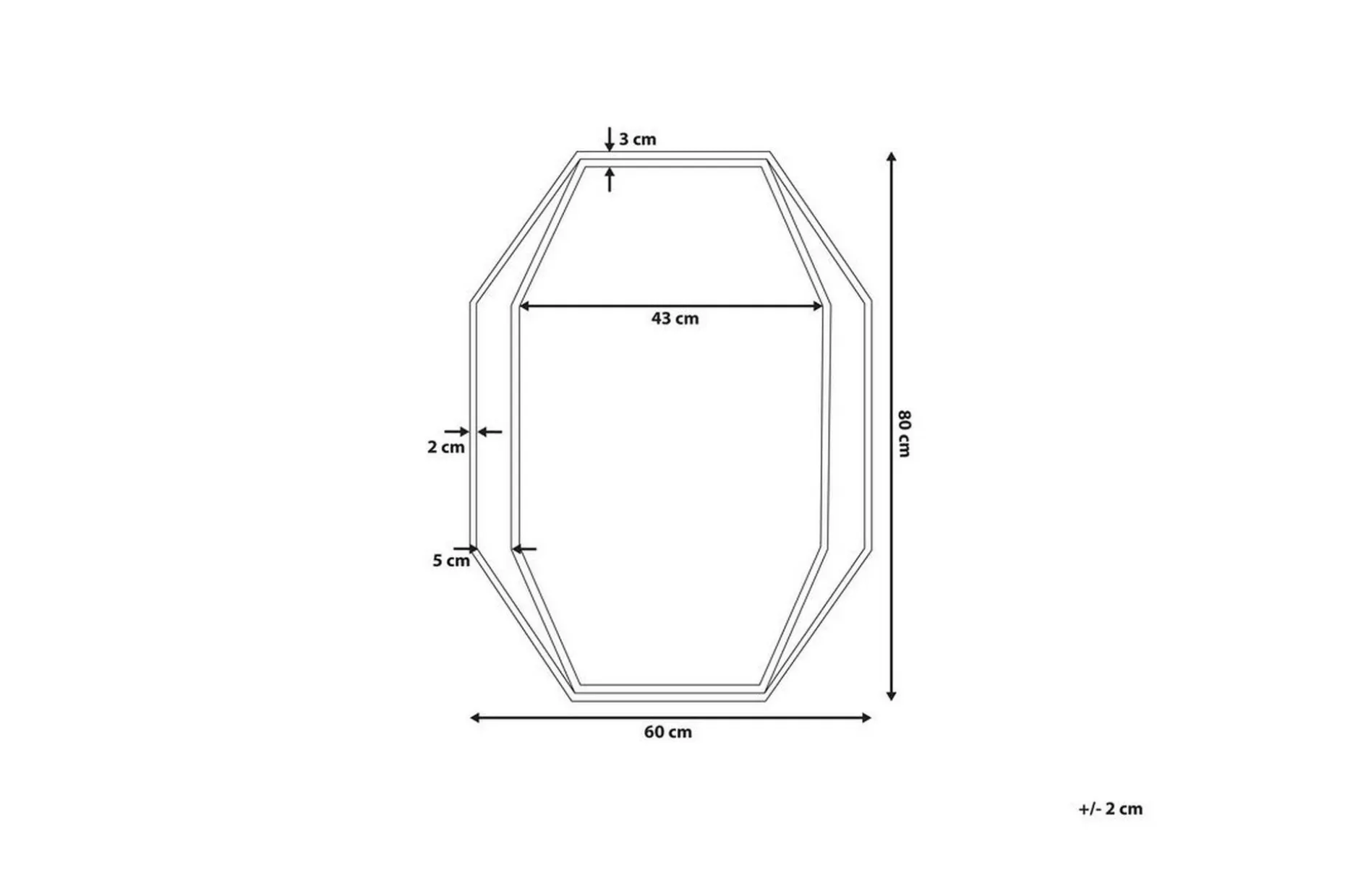 Bagron Speil 80x60 cm