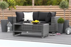 Bahamas Loungegruppe 2 Pers Bord m Hylle